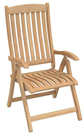 OUTLIV. Takoma Klappsessel, verstellbar, klappbar, Teak Natur | Teak; verstellbar und klappbar; 57x67x106cm; Teak Natur; platzsparend, komfortabel; für Garten und Terrasse