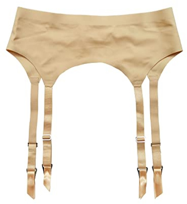 TVRtyle Damen-Strumpfgürtel mit 4 breiten Riemen, Metallschnallen, Übergröße, sexy Strumpfgürtel für Strümpfe, S506S