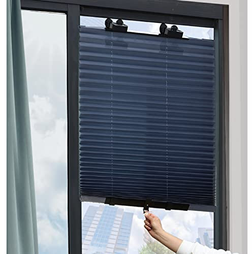 Xrdbfd Verdunkelungsrollo Ohne Bohren, Saugnapfes Fensterrollo, Versenkbarer Balkon Sonnenschutz Rollo, Dachfenster Verdunkelungsvorhang, Thermorollo Für Zuhause, 70x140/80x180cm,46x120cm/18 * 47in