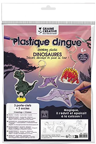 Schrumpffolie - Dinosaurier-Schlüsselanhänger