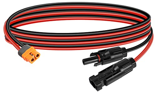 YACSEJAO Solar zu XT60i Ladekabel 12AWG 1.5M Solarstecker zu XT60 Buchse Solarstecker zu XT60i-F Solarpanel Kabel für RV Portable Power Station Lipo Batterie