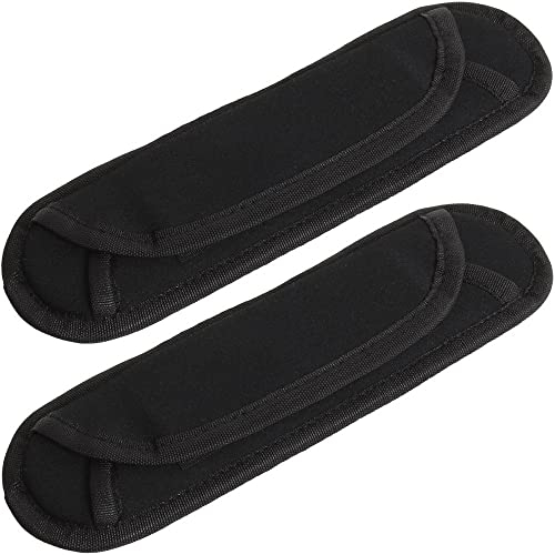 gofidin 2 Stück Ersatz-Schulterpolster, atmungsaktiv, abnehmbar, Ersatztasche, Gurtpolster für Kamera, Rucksack, Gitarre, Computer, Aktentasche, Schwarz