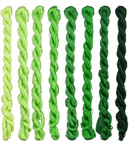 MINGGUXIUYI Natürliches 100% Seidengarn, handgefertigtes Stickgarn, Seidenstickgarn (01)
