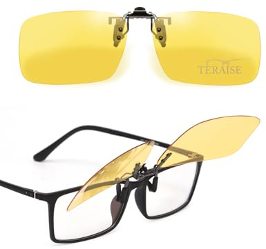 TERAISE Polarized Clip on Sunglasses Over Prescription Glasses Anti-Glare UV400 for Men Women Driving Travelling Outdoor Sport