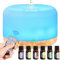 AQXONG 500ML Diffusore di Oli Essenziali, Diffusore ad Ultrasuoni, 7Colori LED Umidificatore per Aromaterapia, Diffusore di Aromaterapia con Telecomando Adatto Soggiorno Camera da Letto Ufficio Yoga