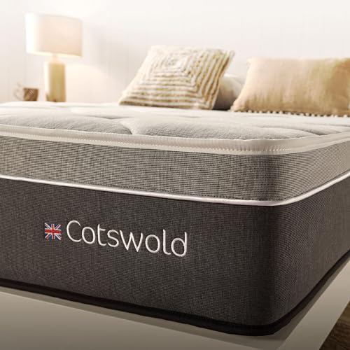 Double Extra Firm Orthopedic Support Mattress 4FT6, 12 Inch Cooling Gel Memory Foam Mattress, Pressure Relief for Back Pain, OekoTex Certified, Aloe Touch Fabric Soft on Skin, 135x190x30 cm, Cotswold