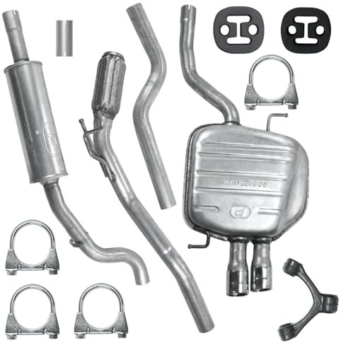 Polmo Schalldämpferset Auspuffanlage Auspuff für VW Passat B6 2005-2010 1.9 TDI 2.0 TDI