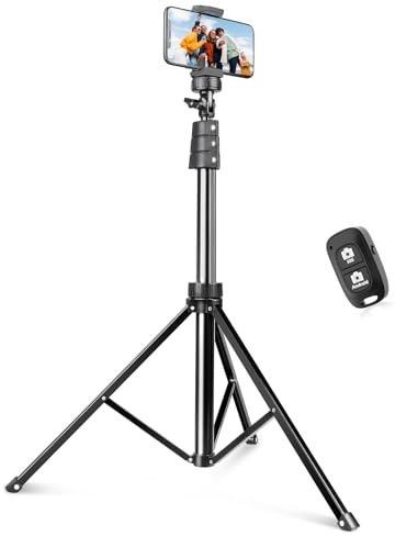 SENSYNE 72 Phone Tripod, Extendable Cell Phone Tripod Stand, Selfie Stick with Wireless Remote and Phone Holder, Compatible with iPhone Android Phone, Camera