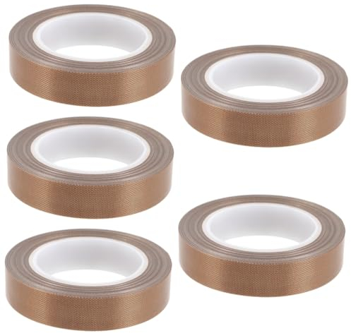 iplusmile 5 Rollen Teflonband Dichtband Isolierbänder Ptfe-band Für Vakuumierer Wärmedämmband Ptfe-band Für Versiegelung -bänder Vakuumierband Dichtungsband Lebensmittel
