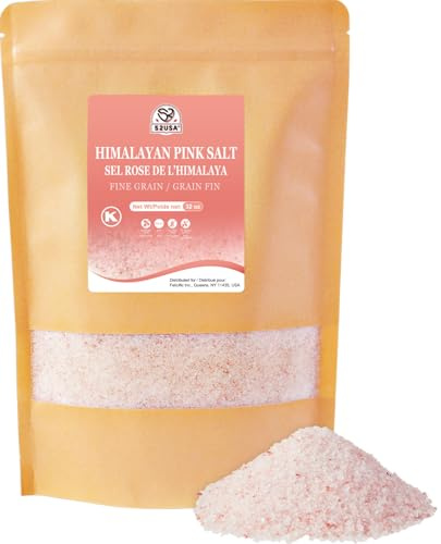 52USA Himalayan Pink Salt Fine, Fine Salt 2 lb, Pink Himalayan Sea Salt, Sea Salt, No Artificial Colors, No Additives, No Gluten, Rock Salt for Grinder Refill, Kosher Salt