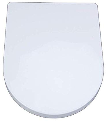 Toilettensitze, quadratischer U-Toilettendeckel mit Oben montierter extrem widerstandsfähiger Abdeckung mit Stummschaltung und langsamer Abschaltung, weiß