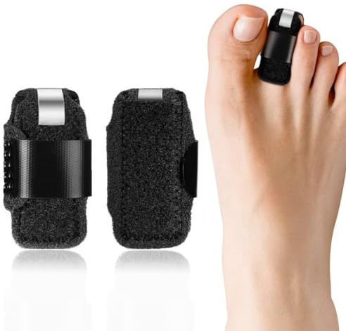PLABBDPL Stecca per Dita dei Piedi - Correttore Artiglio, Raddrizzatore Martello, per alleviare il dolore di dita piegate, artigliate, rotte o slogate, Nero - 1 pcs