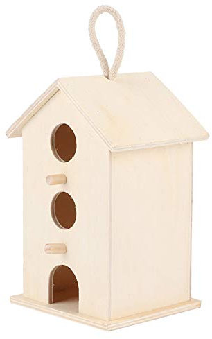 Qukaim Vogelnester aus Holz Vogelnester Haus Hängendes Vogelhaus für Papageien Outdoor Garten Vogelbedarf