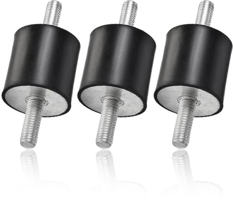 AEIOPRS 3 Pcs Gummipuffer m6 Vibrationsisolator Halterungen M6 20 x 20 Luftkompressor-Pumpe Anti-Vibration Gummihalterung Stoßdämpfer