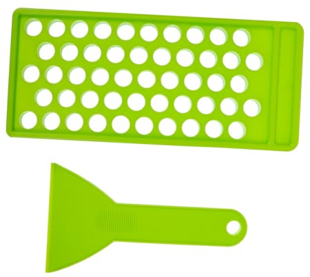 AUTSUPPL Lippenbalsam Behälter Satz Mit 50 Löchern Grüne Abfüllschale Und Spatel Für Selbstgemachten Lipgloss Und Lippenpflege