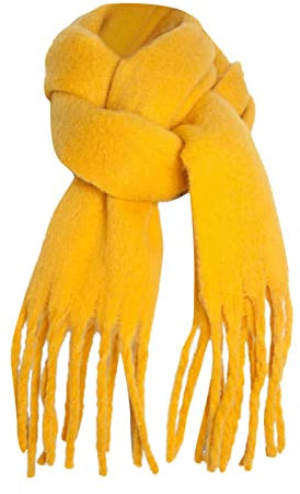 Schal Für Damen Kostenlos klobig, übergroß, Winter, warmer Schal, große Schals, Wickelschal compatible with Motorrad Schal Winter Schal Blau Damen Strick Schal Roter Indische (Yellow, One Size)