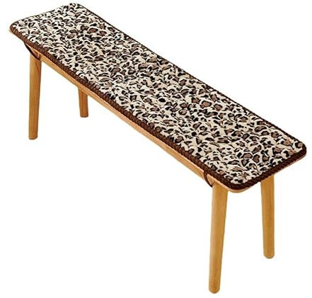 LIUYUYOUGO Sitzauflagen Für Bank,Bankkissen Für Draußen 2/3 Sitzer Leopardenmuster Weiches Flanell Sitzkissen Für Draußen rutschfeste Rechteckige Bankauflage Für Garten Terrasse Drinnen Und Dr