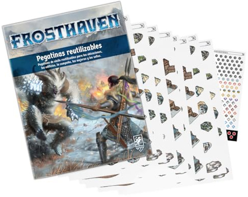 Cephalofair Games Frosthaven: Wiederverwendbare Aufkleber, Erweiterung, Brettspiel, ab 14 Jahren, 1 bis 4 Spieler, 30-120 Minuten pro Spiel, Spanisch