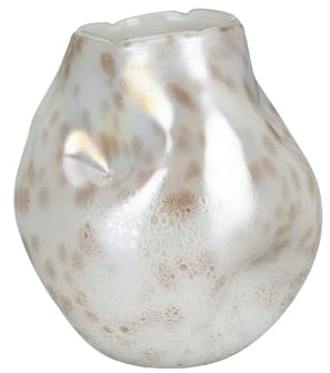 Casablanca - Jarrón de Cristal con Forma de Bola de Color Crema, 21 cm de Alto, decoración para el hogar, florero, Ideas de Regalo