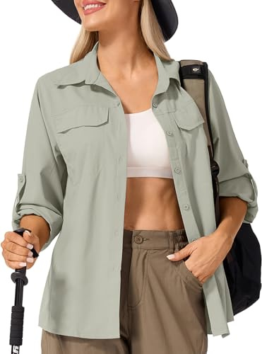 Jessie Kidden Women's UV Safari Shirt Sun Protection Long Sleeve Hiking