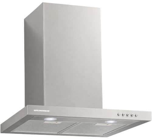 HEINNER A+ HDCH-660TSS Hotte aspirante 60 cm, Hotte murale à recyclage d'air, 568,4 m³/h, Acier inox, Argent