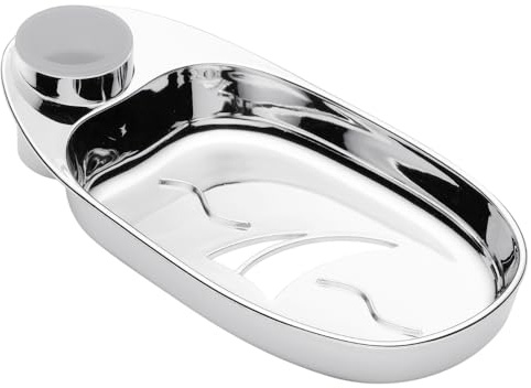 Schläfer 2817023 | Portasapone Universale per Asta Saliscendi Doccia Regolabile, Sail, Pratico con Adattatore Diametro Tubo Ø 18mm Ø 22 mm e Ø 25mm, Mensola per Doccia in ABS, Cromo.