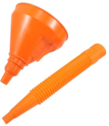 Imbuto per Carburante Auto e Moto in Plastica Arancia 130 Mm