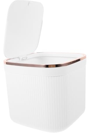 TOPPERFUN Mini Poubelle de Bureau avec Couvercle Poubelle de Table Compacte pour Déchets et Serviettes de Rangement Adorable et Pratique pour Réduits Design Élégant