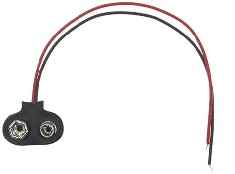 Conector de batería de 9 V PP3 MN1604 de 15 cm, Tipo Hebilla I, conexión de Cable, 10 Unidades(10 PCS I)
