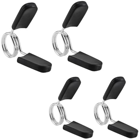 JEYORZY 4 Piezas Cierre Mancuernas,Abrazaderas de Resorte Barbell,Abrazaderas para Mancuerna,para Mancuernas y Barras EstáNdar,para Pesas,Entrenamiento de Fuerza,Gym,Montaje RáPido(25mm,28mm)