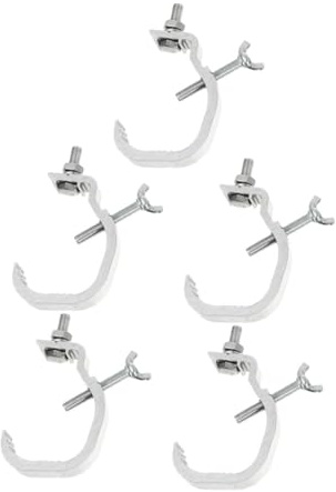 MUELODSIC 5pcs Stage Light Hook Aluminum Clamp for Par Lights Fits Heavy Duty Truss