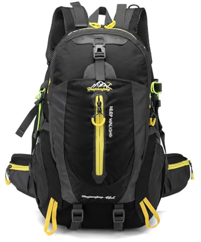 OLYSPM Zaino Trekking 40 Litri,Zaino Montagna Donna Uomo Impermeable con Spalliere Regolabili per Trekking,Campeggio,Alpinismo