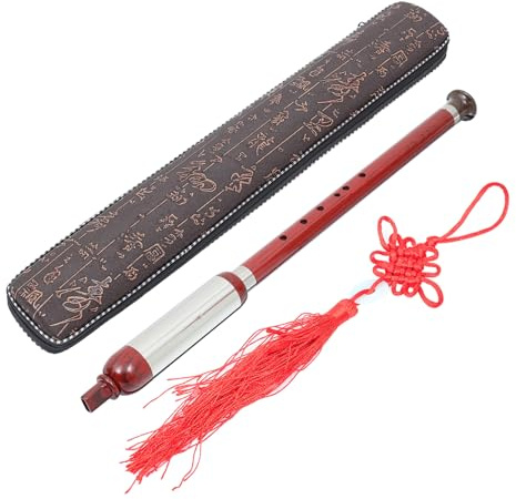 WHAMVOX Bawu Blasinstrument Satz G-ton in Dunkelrot Traditionelles Chinesisches Volksinstrument aus Robustem Material mit Tragbarem Aufbewahrungskoffer Geschmeidiger Klang für Tanz