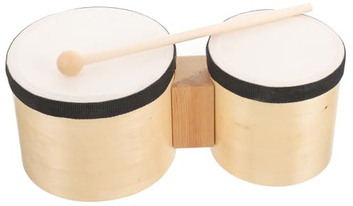 ERINGOGO Bongotrommel Mittelgroß mit Drumsticks Percussion Schlaginstrument für Erwachsene und Anfänger Robust und Klangvoll für Musikunterricht und Tanzkurse