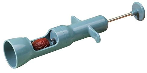 Snocciolatore per ciliegie – Snocciolatore per frutta in acciaio inossidabile da 8 pollici | Estrattore antiscivolo per noccioli di datteri – Utensile da cucina ergonomico per prugne, olive, uva