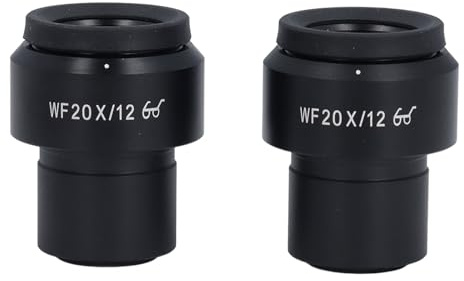 LONGONGAN KP WF20X A Oculare per microscopio, 2 oculari grandangolari 20X, diottria Regolabile con interfaccia di Montaggio da 30 mm, Obiettivo Ottico con Ampia Visione a Campo Alto per