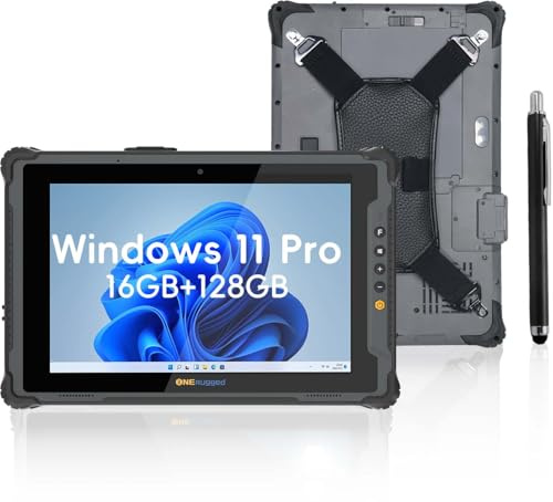 ONERugged Rugged Tablet M20A, 12,2 Zoll Windows 11 Pro Tablet, 16 GB + 128 GB, Core i5-1235U, IP65 wasserdicht, doppelte Batterien, industrieller Outdoor-ArbeitspC mit 8 MP + 5 MP Kamera, 4G LTE/WiFi