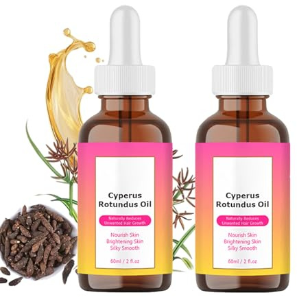 2PCS Cyperus Rotundus Oil for Hair Removal, Natural Cyperus Rotundus Skin Serum for Hair Growth Inhibitor, Reduces Body Unwanted Hairs Growth, Moisturizing & Shrinks Pores, Suitable for All Skin Types