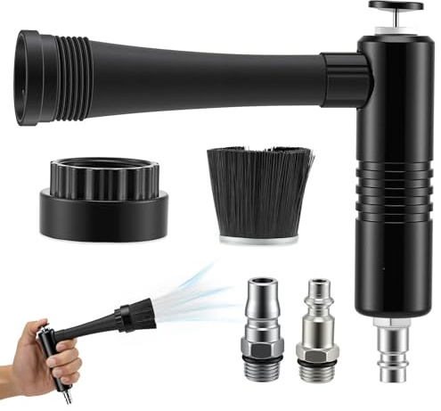 Pistola de limpieza de aire comprimido con tecnología de remolino, pistola de limpieza para interior y exterior, pistola de soplado de aire para soplar rápidamente la suciedad y el polvo, secado
