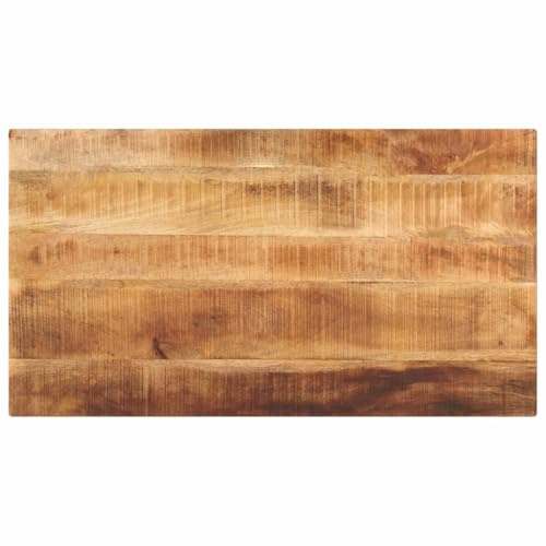 Genérico Tablero de Mesa Rectangular Madera Maciza Mango 110x50x2,5 cm,Mobiliario,Accesorios para mesas,Tableros para mesas,Marrón,371321