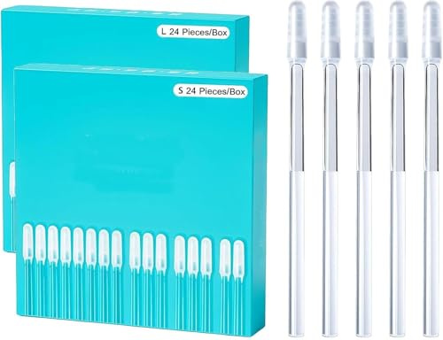 48 Stück Sticky Earpick,Selbstklebendes Ohrenreiniger Werkzeug, Ohrenschmalz Sauger,Waschbares 360° Ear Cleaner, Schadet Den Ohren Nicht,Wiederverwendbar