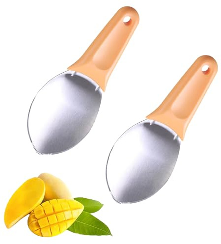 Hezhou 2 Pcs Coupe Mangue Trancheur Mangue Avec Poignées Anti-Dérapantes