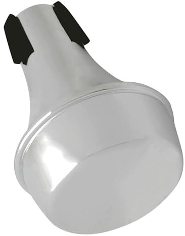 Mini Trumpet Sordine Abs Portable Mute for Beginners Practice | Silver Finish, Small Portable Design, Reduces Volume without Affecting Tone, Includes Accessory for Use