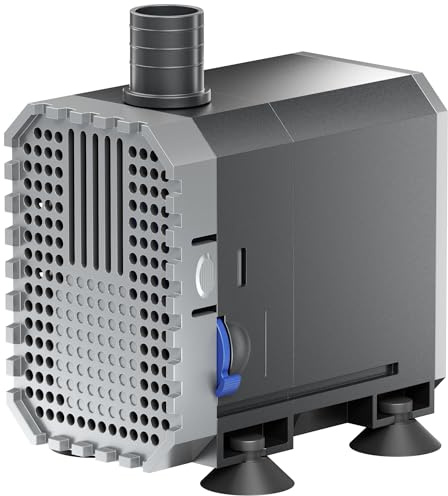 SunSun Grech Submersible Aquarium Water Pump, Quiet Fish Tank Pump with Adjustable Flow for Freshwater, Saltwater, Hydroponics & Fountains, 158 GPH, CHJ-600