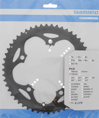 SHIMANO KETTENBLATT 52 ZAEHNE SCHWARZ FC-R350 KETTENBLAETTER ROAD FC-R350 ART-NR. Y-1ND98040