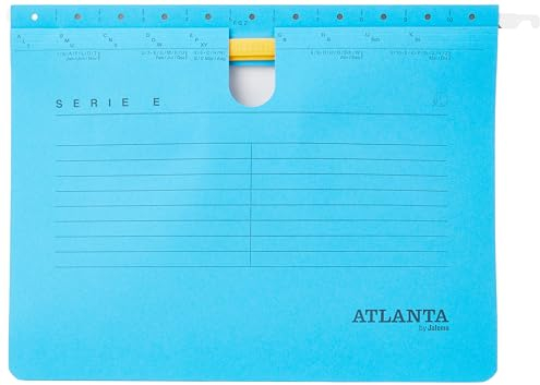 Atlanta Serie-E Hängeschnellhefter mit Jalema Clip, Jalema 2655834600, Hängemappe für Akten, Hängetasche, Karton mit 25 Stück, blau