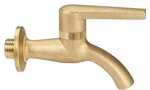 RUBINETTO ANTIGHIACCIO ANTIGELO OTTONE NATURALE CON PORTA GOMMA SKY DN 1/2