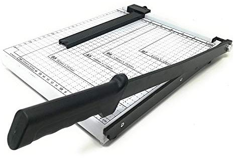 CLICLED Taglierina per Carta A4 a Ghigliottina Tagliacarte a Leva di Precisione con Barra Centimetrata da Scrivania Ufficio per Formato A5 B5 B6 B7