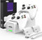 Fosmon Dual Base de Cargador Compatible con Mando Xbox Series X/S 2020 (No para Xbox One / 360), (Doble Estación) Estación de Carga Rápida con 2X 1000mAh Ni-MH Batería Recargable - Blanco