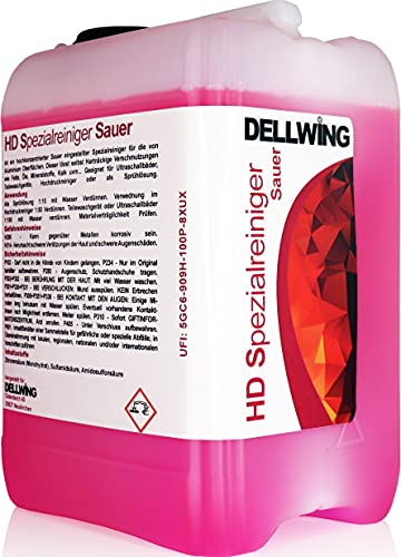 DELLWING HD Spezial 10L - Ultraschall Konzentrat zur Reinigung von Aluminium – Löst hartnäckige Verschmutzungen wie Magnesium, Mineralstoffe und Kalk
